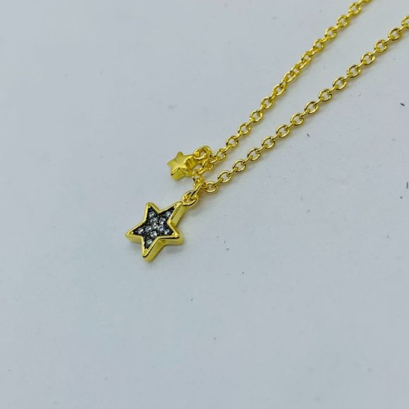TOUS Necklace Silver vermeil TOUS New Motif Necklace with sapphire star 45cm - Picture 5 of 8